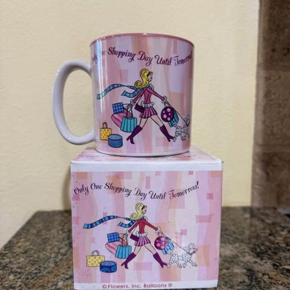 Pampered Girls Fib Burton & Burton Pink Graphic Print Ceramic Coffee Mug 12 oz
